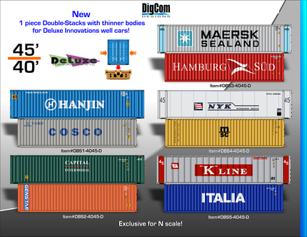 Deluxe Innovations CAPITAL N Scale Intermodal Containers Details about   NOS Port Of Hollywood 